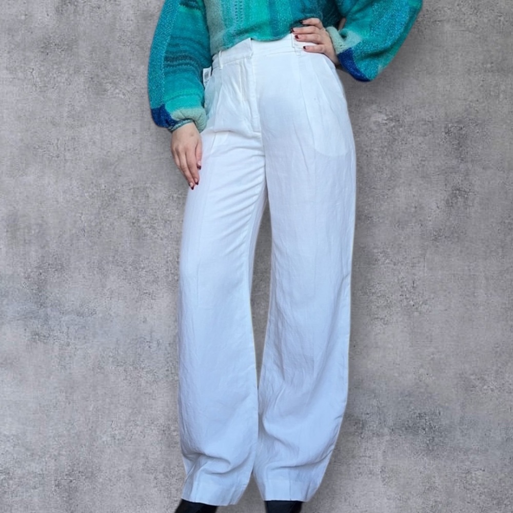 NWT Aritzia Wilfred Effortless Linen Pant - Picture 4 of 8